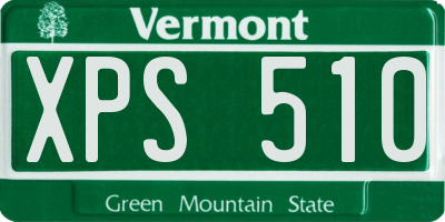 VT license plate XPS510