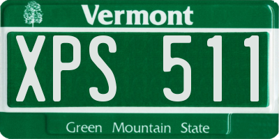 VT license plate XPS511