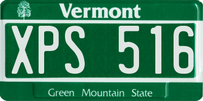 VT license plate XPS516