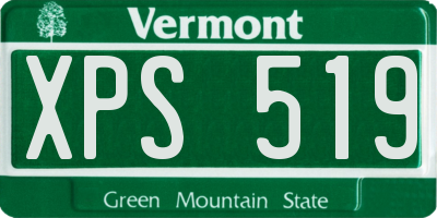 VT license plate XPS519