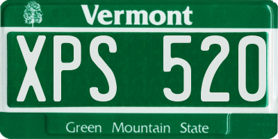 VT license plate XPS520