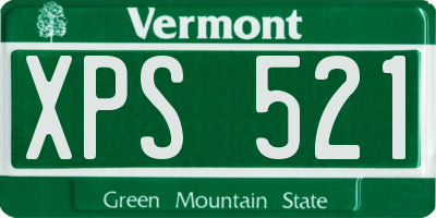 VT license plate XPS521