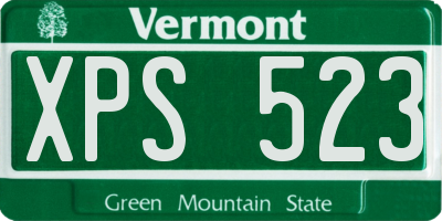VT license plate XPS523
