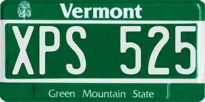 VT license plate XPS525