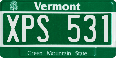 VT license plate XPS531