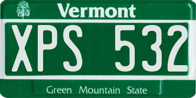 VT license plate XPS532
