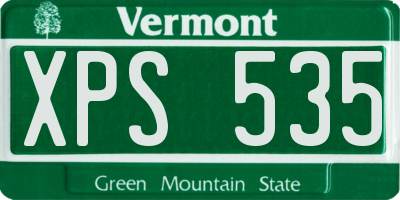 VT license plate XPS535