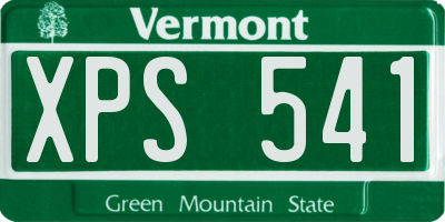 VT license plate XPS541