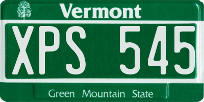 VT license plate XPS545