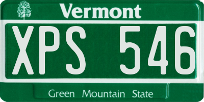 VT license plate XPS546