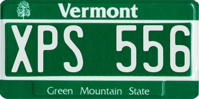 VT license plate XPS556