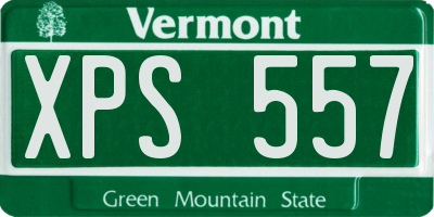 VT license plate XPS557