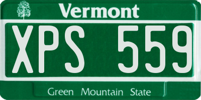 VT license plate XPS559
