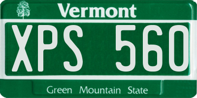 VT license plate XPS560