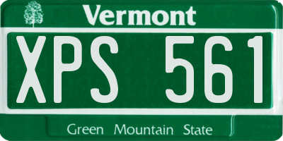 VT license plate XPS561