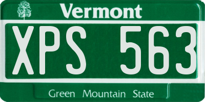 VT license plate XPS563