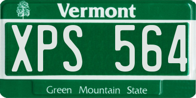 VT license plate XPS564