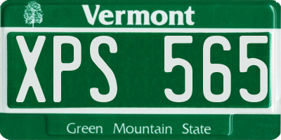 VT license plate XPS565