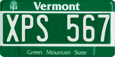 VT license plate XPS567