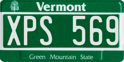 VT license plate XPS569