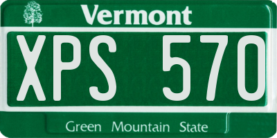 VT license plate XPS570