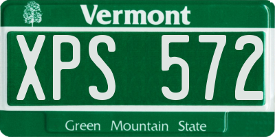 VT license plate XPS572