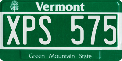 VT license plate XPS575