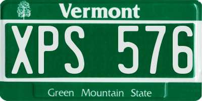 VT license plate XPS576