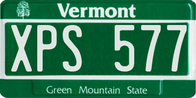 VT license plate XPS577