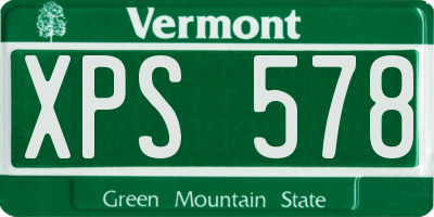 VT license plate XPS578
