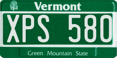 VT license plate XPS580