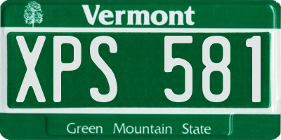 VT license plate XPS581