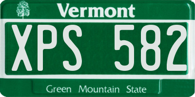VT license plate XPS582