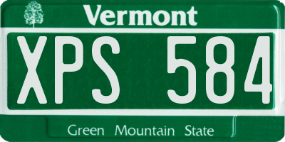 VT license plate XPS584