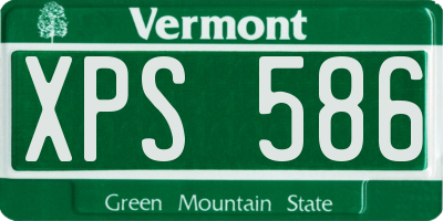 VT license plate XPS586