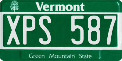 VT license plate XPS587