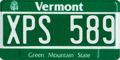 VT license plate XPS589