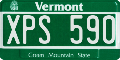 VT license plate XPS590