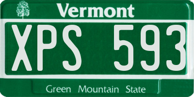 VT license plate XPS593