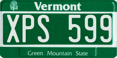 VT license plate XPS599