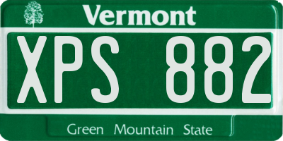 VT license plate XPS882