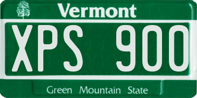 VT license plate XPS900