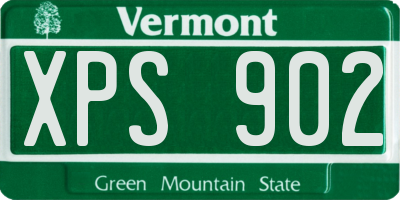 VT license plate XPS902