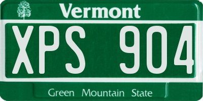 VT license plate XPS904