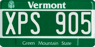 VT license plate XPS905