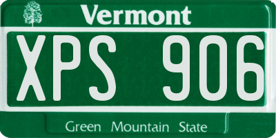 VT license plate XPS906