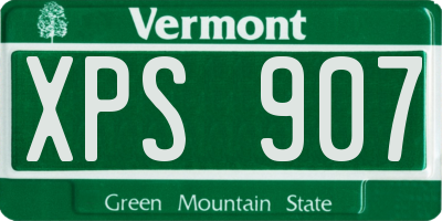 VT license plate XPS907