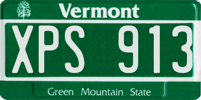 VT license plate XPS913