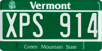 VT license plate XPS914