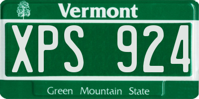 VT license plate XPS924